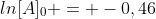 ln[A]_{0} = -0,46