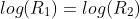 log(R_1)=log(R_2)+0,5