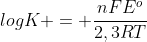 logK = frac{nFE^o}{2,3RT}