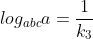 log_{abc}a=frac{1}{k_3}