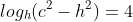 log_h(b^2-h^2)+log_{h}(c^2-h^2)=4