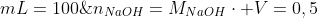 n_{NaOH}=M_{NaOH}cdot V=0,5;mol;L^{-}cdot 200;mL=100;mmol