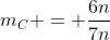 m_{C} = frac{6n}{7n+9}