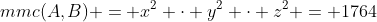 mmc(A,B) = x^{2} cdot y^{2} cdot z^{2} = 1764