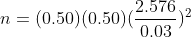 0502.5762 n = (0.50) (0.50) 0.03