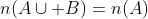 n(Acup B)=n(A)+n(B)-n(Acap B)