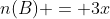 n(B) = 3x