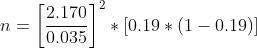 [2.170] n= [0.19 (1 0.19)] 0.035