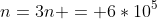 n=3n = 6*10^5+3A*10^4+3B*10^3+3C*10^2+3D*10+3E