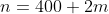 egin{cases} m+n=400\ 2m+n=390 end{cases}