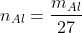 n_{Al}=frac{m_{Al}}{27}