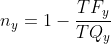 n_{y}=1-frac{TF_{y}}{TQ_{y}}