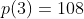 p(3)=108+9(2n-12)+3(-6n-5)+8