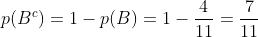 p(B) = 1-p(B) = 1