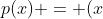 p(x) = (x+1) (x-1-alpha i)(x-1+alpha i)