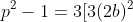 p^2-1=3[3(2b)^2+2(2b)]