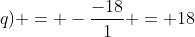 (A-q) + A + (A+q) = -frac{-18}{1} = 18