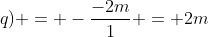 (A-q)A(A+q) = -frac{-2m}{1} = 2m