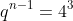 q^{n-1}=4^3