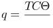 q=\frac{TC\Theta }{2\pi NAB}\, ,