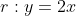 r:y=2x+3