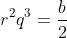 r^2q+r^2q^2+r^2q^3=frac{b}{2}