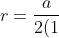 r=frac{a}{2(1+q+q^2)}