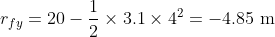 Yv = 20-2 x 3.1 × 4 2 4.85 m fy
