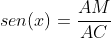 sen(x)=frac{AM}{AC}