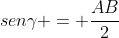 sengamma = frac{AB}{2}