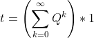 t=sum_0_inf(Q^k)1