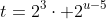 t=2^3cdot 2^{u-5}+1997