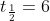 t_{frac{1}{2}}=6;horas