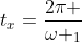 t_{x}=frac{2pi }{omega _{1}+omega _{2}}