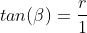 tan(eta)=frac{r}{1+r+r^3}