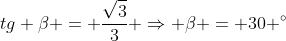 tg eta = frac{sqrt{3}}{3} Rightarrow eta = 30 ^{circ}