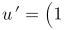 u'=\begin{pmatrix}1 \\ -2 \end{pmatrix}