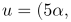 u=(5\alpha, \alpha)