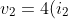 v_{2}=4(i_{2}+i_{3})