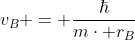 v_{B} = frac{hbar}{mcdot r_{B}}