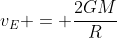 v_{E} = frac{2GM}{R}