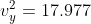 v_{y}^{2}=17.977