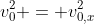 v_0^2 = v_{0,x}^2+v_{0,y}^2