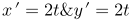 \fn_jvn \large {\color{Red} F'_x = -2x; F'_y = 4y; x'=2t; y'=2t}