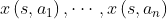 x\left ( s,a_{1} \right ),\cdots,x\left ( s,a_{n} \right )