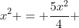 x^{2} = frac{5x^{2}}{4} + frac{5x^{2}}{4} - 2 cdot frac{xsqrt{5}}{2}cdot frac{xsqrt{5}}{2} cdot cos (Dhat{E}A)