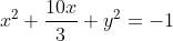 x^2+frac{10x}{3}+y^2=-1