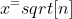 x^=sqrt[n]
