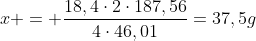 x = frac{18,4cdot2cdot187,56}{4cdot46,01}=37,5g;de;Cu(NO_3)_2