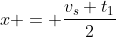 x = frac{v_s t_1}{2}